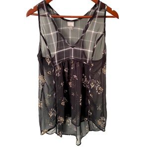 Converse One Star Shirt Large Floral Sheer Top